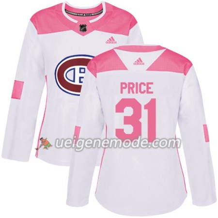 Dame Eishockey Montreal Canadiens Trikot Carey Price 31 Adidas 2017-2018 Weiß Pink Fashion Authentic